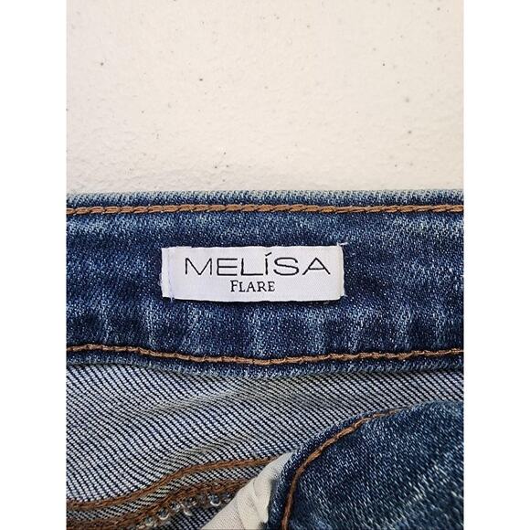 Sofia Jeans Melisa Flare Jeans Womens 6 Blue Stretch Denim Bootcut Mid Rise - Picture 7 of 16